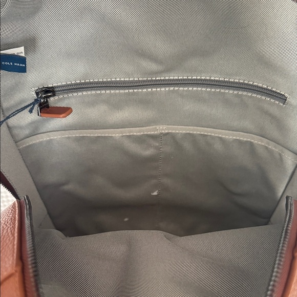 COLE HAAN -  Tan Leather Backpack - Picture 6 of 8